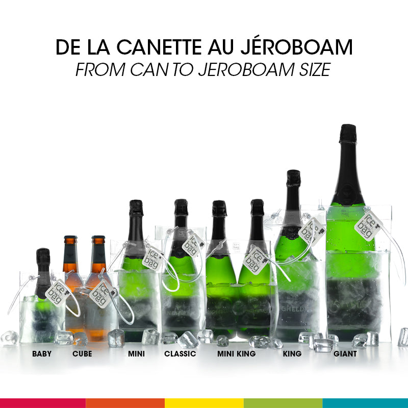 Ice.bag® CLASSIC CLEAR | 1 Bottle Cooler | Pack of 120
