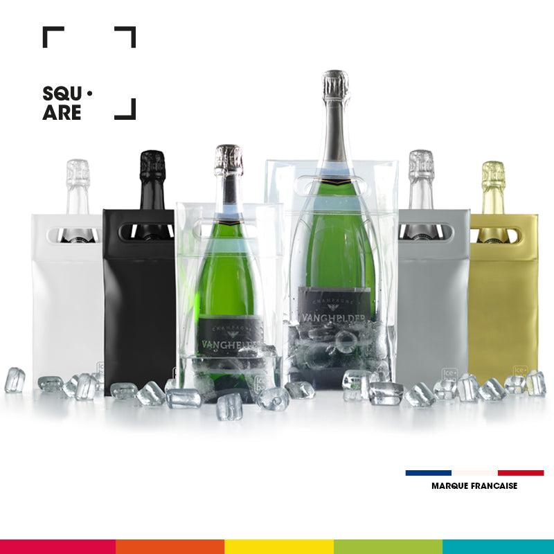 Ice.bag® SQUARE OR|Rafraîchisseur 1 bouteille|par 100
