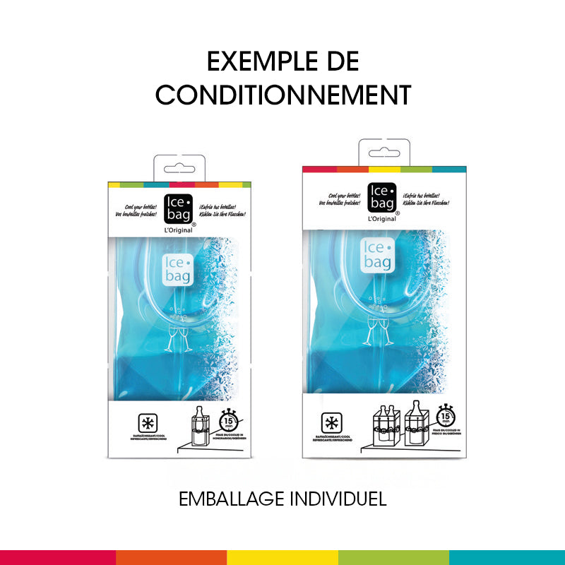 Ice.bag® CLASSIC RED|Rafraîchisseur 1 bouteille|par 24