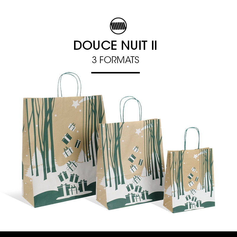 Sac Douce Nuit II|kraft brun|poignées torsadées|35+14x41cm|par 250