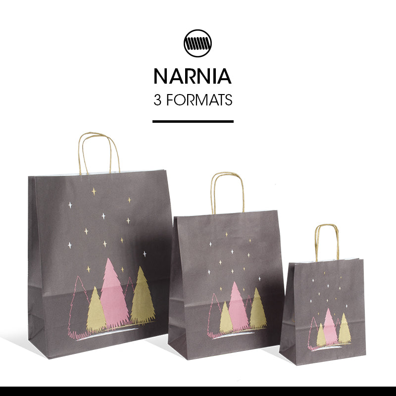 Narnia bag|white kraft|twisted handles|35+14x41cm|pack of 250