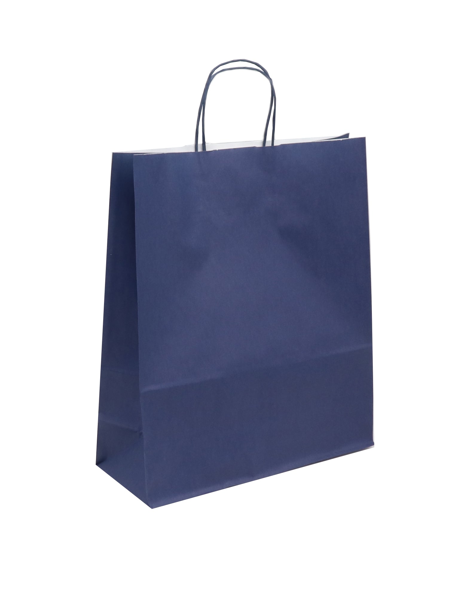Sac papier poignées torsadées BLEU NAVY 35+14x40cm par 250