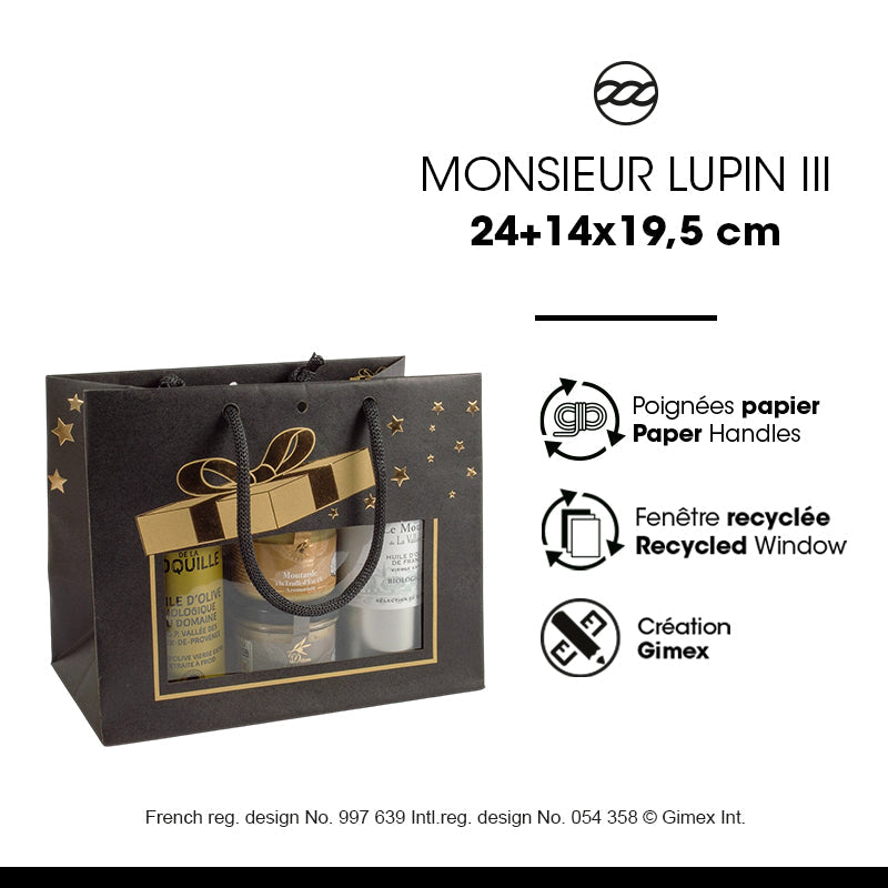 Sac Middle Horizontal M.Lupin III - K.175g - 24+14x19,5cm par 120