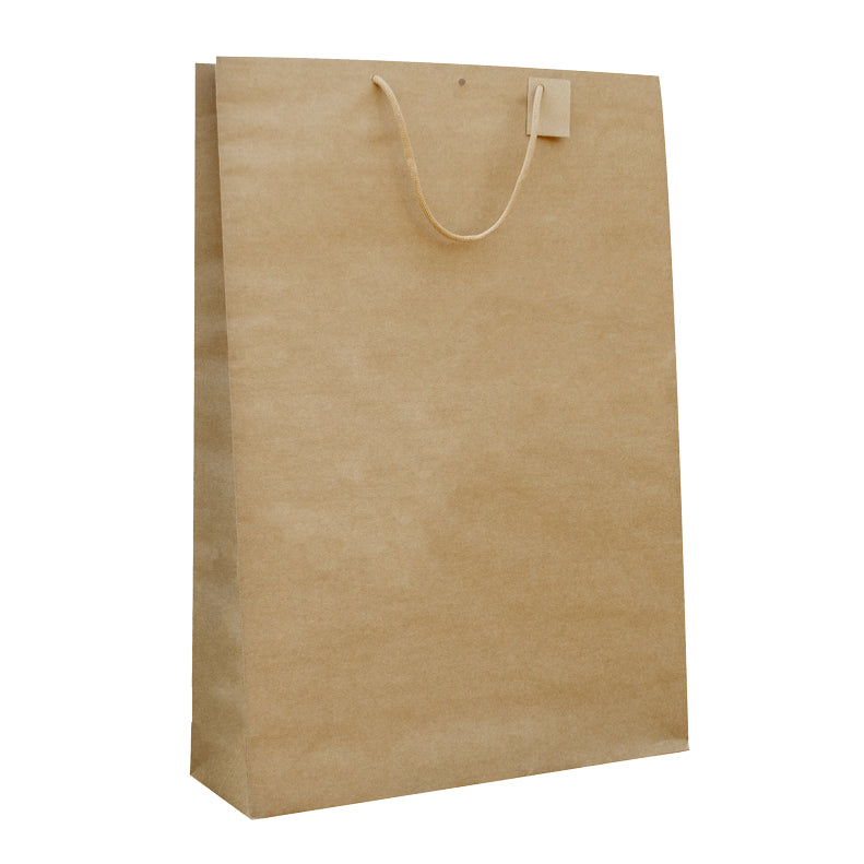 Sac Giant Vertical kraft brun poignées papier - 51+16 x72cm par 40