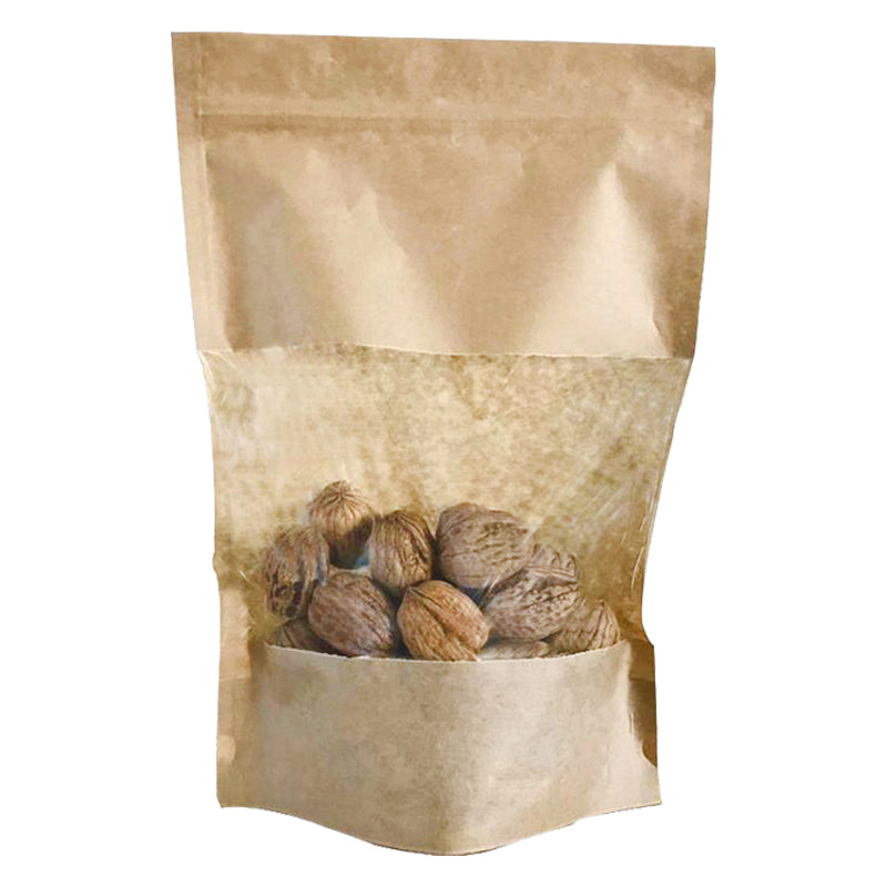 Sachet Doypack à fenêtre et zip hermétique 1500ml|kraft brun|par 400