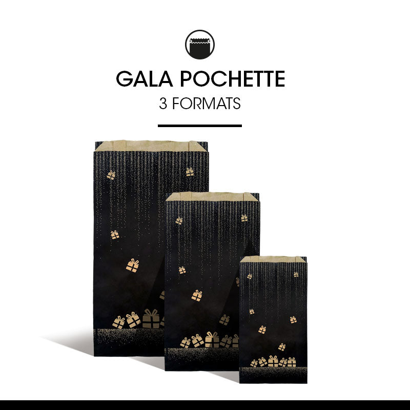 Pochette Cadeau Gala kraft brun 70gr 19+6x35cm par 1000