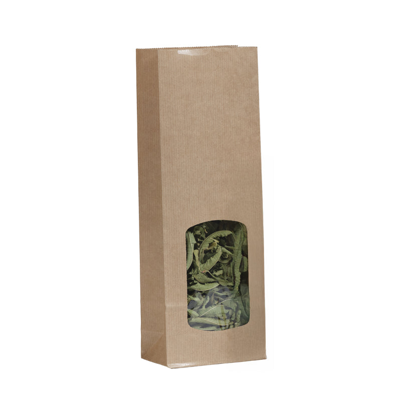 Sac alimentaire SOS fenêtre kraft brun vergé 400 ml par 1200