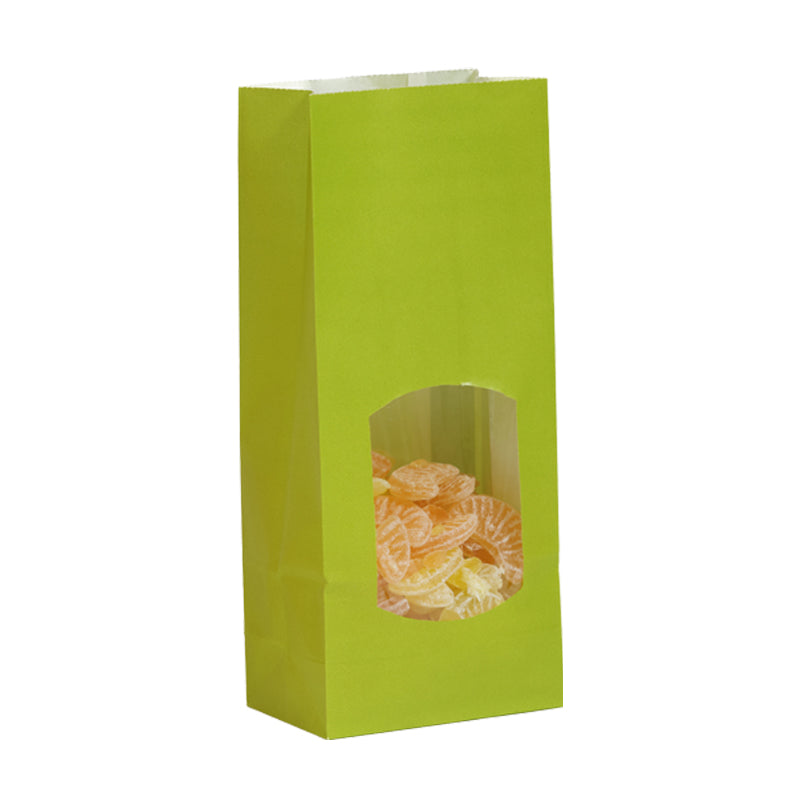 Sac alimentaire SOS fenêtre vert kraft lisse 250ml par 1200